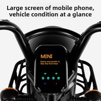Tricycle électrique à 3 roues pour adulte, batterie lithium 60V, style rétro chopper, siège passager ouvert, panier avant, LED, OEM
