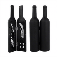 Ensemble d'accessoires à vin au design élégant, 5 pièces, avec étui pour bouteille de vin