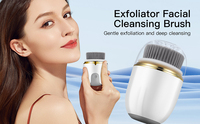 Brosse nettoyante électrique ultrasonique pour le visage 3 en 1, masseur étanche pour le visage, charge USB à pores profonds, outil de soins de la peau rotatif à 360 °