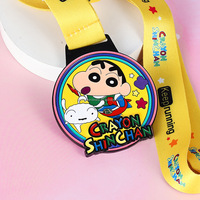 Médaille de récompense sportive de football double logo 3D personnalisée en cuivre plaqué or avec JO-TC-19 de lanière de ruban de sublimation