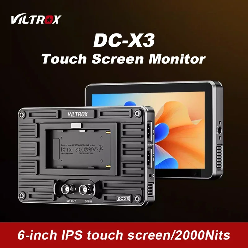 Viltrox DC-X3 Portable Monitor - 6 Inch, 2000 Nits, 4K Touch Screen
