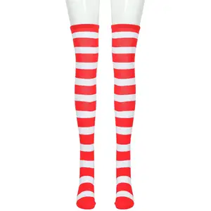 13 colors European and American Halloween ladies striped stockings foreign trade women's Christmas sexy high stockings