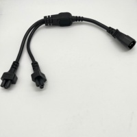 Cordon d'alimentation répartiteur C14 à double C5 de 0.5m avec homologations CE Kema-Keur CUL KC NSW