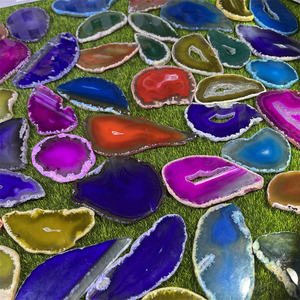 Vendita calda varie lastre Geode lastre rosa blu viola marrone giallo lastra Argentina agata Sice per la collezione decorazione per la casa - Product Image 2