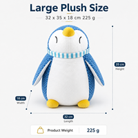 Jouet pour chien en peluche pingouin couineur avec papier froissé, jouet doux pour animaux de compagnie, emballage personnalisé, vente en gros