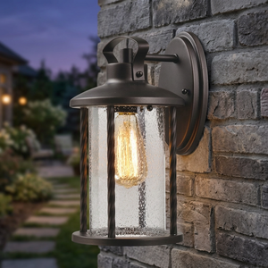 Lámpara de Pared para Exteriores Inno Casa DG-005, Bronce Envejecido, IP44, Alta Resistencia al Agua, 100W Máx., Hierro y Vidrio, Bombillas Incandescentes ORB - Product Image 3
