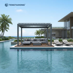 <span class=keywords><strong>Pergola</strong></span> en aluminium à lames orientables électriques, personnalisable, avec revêtement en poudre, imperméable, <span class=keywords><strong>pour</strong></span> <span class=keywords><strong>balcon</strong></span>, projet commercial - Product Image 1