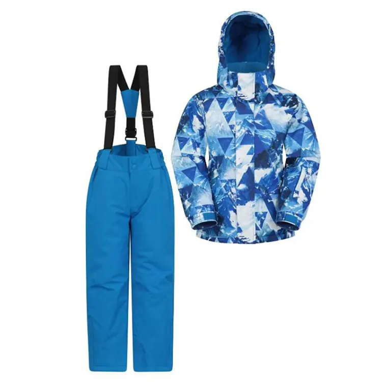 Enfant Snowboard veste et pantalon unisexe enfant hiver coupe-vent chaud neige combinaison de Ski en plein air avec capuche