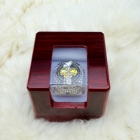 Bague de championnat de football fantaisie de la ligue FFL 2024 avec 2 casques dorés