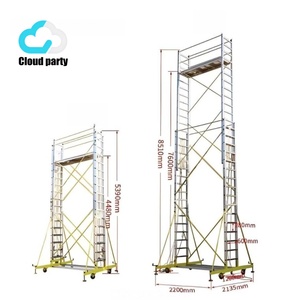 Cloud-party Hot Selling Aluminum Alloy Mobile <strong>Extension</strong> Scaffolding Multifunctional Telescopic Scaffolding <strong>Tower</strong> - Product Image 5
