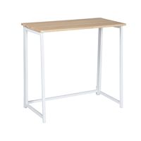 Table d'ordinateur portable pliable blanche, petite, en bois, pour bureau à domicile