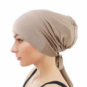 Новейшие новые модные мусульманские пре-Галстуки модель из бамбукового волокна мягкие износостойкие тюрбаны для волос для женщин