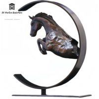 Sculpture de tête de cheval en bronze personnalisable, sculpture animale pour la décoration de parcs en plein air