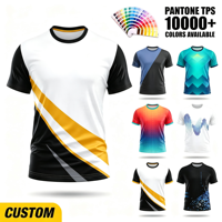 T-shirt à manches courtes pour homme, personnalisé OEM ODM, avec blocs de couleur, sublimation, impression intégrale 3D pour streetwear