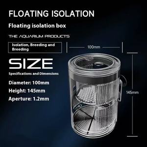 Boîte d'alimentation multifonctionnelle en acrylique pour petits poissons juvéniles Boîte d'alimentation d'isolement Réservoir d'éclosion de <span class=keywords><strong>suspension</strong></span> pour alevins de paons Plastique durable - Product Image 6