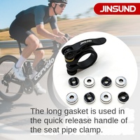 JINSUND Entretoise de fixation de tige de selle de vélo, disponible en gros, levier de déverrouillage rapide pour VTT en alliage d'aluminium doré
