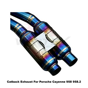 Vortex Exotic Gradient Ti Header <b>Back</b> Setup Featuring Vacuum Valve For Porsche Cayenne 958 958.2 Tuning - Product Image 5