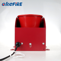 Sirène d'alarme industrielle Okefire 120 dB, lumière rouge clignotante LED électrique puissante, rotative, IP65, montage mural, AC 220V