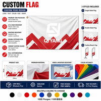 Drapeaux d'équipe de football personnalisés imprimés recto-verso en polyester 2x3 pieds avec logo, bannière promotionnelle, drapeau d'entreprise imprimé sur mesure