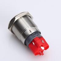 ONPOW Interruptor de botón antivandalismo de 19mm Interruptor de bloqueo de llave (CE, ROHS)