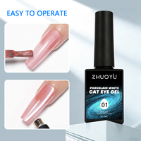 Kit de vernis gel professionnel pour ongles, effet œil de chat, vente en gros, sans HEMA, végétalien, longue tenue, non toxique, écologique, en bouteille, DIY