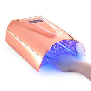 2024 Nieuwe Aankomst Professionele High Power 128W Gradiënt Kleur Oplaadbare Gel Nail Droger Draadloze Pro Cure Uv Led Nagellamp