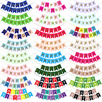 Bannière Joyeux Anniversaire, Guirlande de Fanions Colorés, Décorations de Fête d'Anniversaire, Bannière de Lettres Joyeux Anniversaire, Fournitures
