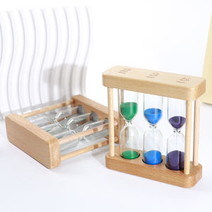 Temporizador de Té 3 en 1 de Madera y Vidrio con Diseño Art Deco Premium, Arena Colorida Hecha a Mano para una Preparación Precisa en Cocina o Cafetería - Product Image 2