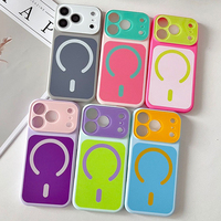 Chargeur sans fil MOQ 500 pour iPhone 18, coque magnétique, couleurs contrastées pour coque personnalisée en TPU pour iPhone 18 Pro, 17, 16, 15 Plus