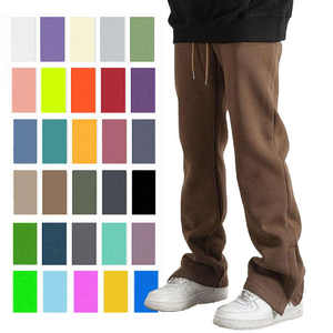 Pantalones Deportivos Casuales con Logotipo Personalizado, Pantalones de Algodón para Gimnasio, con Cordón Elástico, Corte Acampanado, Ecológicos, Transpirables, para Hombre - Product Image 1