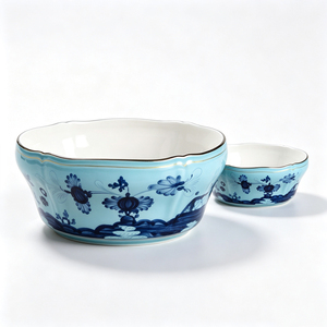 Service de vaisselle en porcelaine italienne de style européen, bol à fruits 7+10 pouces, résistant au lave-vaisselle, peint à la main, personnalisable, coffret cadeau complet - Product Image 3