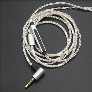 Câble pour écouteurs plaqué argent pour Sennheiser IE80 IE8I IE8, câble audio de remplacement de 1.2m avec micro intégré et télécommande - Product Image 4