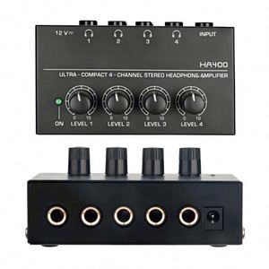Interface audio professionnelle en métal à 4 entrées, mini amplificateur HiFi pour studio d'enregistrement - Product Image 3