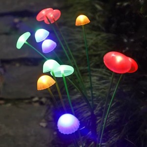 ไฟสวนรูปเห็ดพลังงานแสงอาทิตย์ แสงสีอุ่น ไฟสนามหญ้ากลางแจ้งแบบเหนี่ยวนำ - Product Image 4