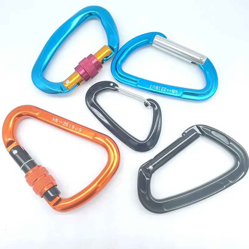 Kait Klip Carabiner Ring D Aluminium Gate Pegas Yang Tahan Lama