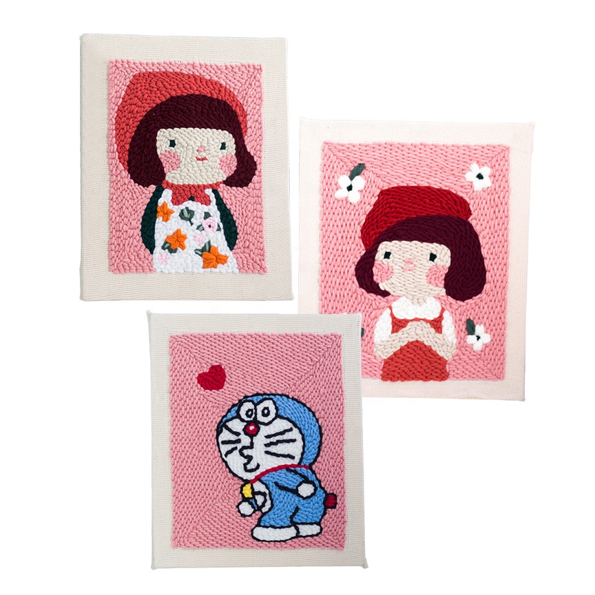 Набор ручной работы «сделай сам» с нитями и кольцами, игла для вышивки крестиком, ручная работа, Набор для вышивки