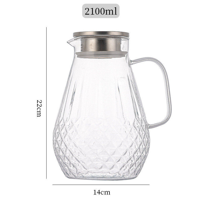 Diamond-bottom 2100ml water pitcher