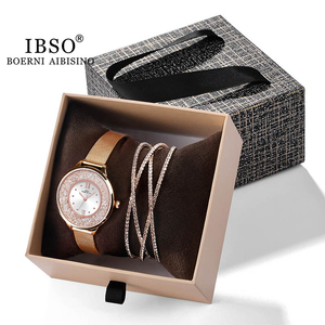 IBSO <strong>Fashion</strong> New Custom Logo Women Quartz <strong>Watch</strong> <strong>Set</strong> - Product Image 1