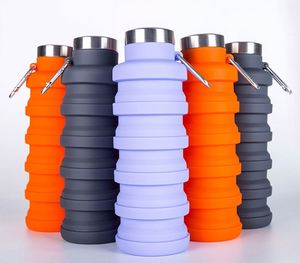 Botella de Agua Plegable Telescópica de Silicona y PP, Creativa, Portátil, para Deportes al Aire Libre, Regalo - Product Image 1