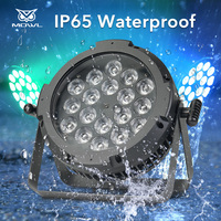 18x18W RGBWA UV 6in1 18x18 IP65 Étanche Extérieur DMX Son Activé Plat Mince LED Par lumière