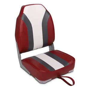 Other Marine Supplier Wholesale Bass Boat Seat Marine Vinyl Captain Helm Chair Discount Sale Folding Boat Seat For Fishing Boat