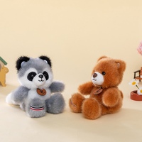 Porte-clés en peluche multi-styles animaux de la forêt : mini-ours, renard, koala, chien, éléphant – pendentif de sac pour décoration de sac à dos
