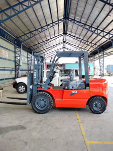 Carretilla elevadora diésel de 5 toneladas con 5 toneladas de tóner con palanca de cambios lateral Carretilla elevadora diésel Venta de 14 toneladas Almacén de Dubái Carretilla elevadora de carga Elevador 10 toneladas - Product Image 4