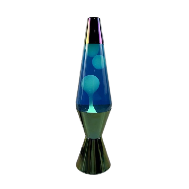 14-Inch Middle Plug-In Glass Home Contemporary Lava Lamp with LED Switch Control Warm Light Projection for Bedroom