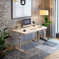 Bureau Ergonomique Manuel Réglable en Hauteur pour Ordinateur, Table Assis-Debout à Levage Manuel pour École, Bureau et Projets