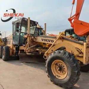 Mesin Konstruksi bekas impor asli Volvo G740 perata roda cat asli di Shanghai