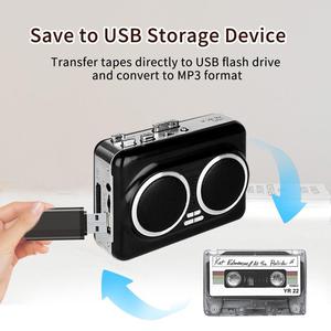 Fabrieksprijs <span class=keywords><strong>Cassette</strong></span> Naar Mp3 Converter Cassettespeler Draagbare Dubbele Luidsprekers - Product Image 2
