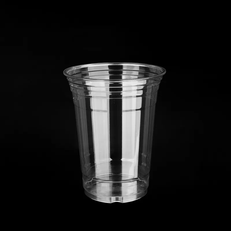 12 14 16oz 18oz 20oz Custom wholesale Party Takeaway Dessert PET Clear Cup Plastic Disposable with lids