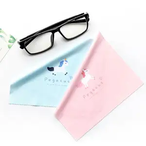 Toalla de limpieza de gafas de microfibra personalizada al por mayor paño de limpieza de gafas de microfibra con logotipo impreso personalizado grande