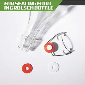 Juntas de Silicona Litorange para Botellas con Tapa Abatible, Paquete de 40, Transparentes, Reutilizables, Sellos para Botellas de Cerveza, Accesorios de Bar - Product Image 3